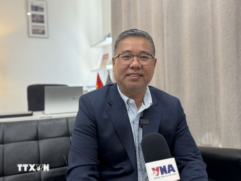 Gary Thanh Nguyen, Chairman of the patriotic businessmen and Vietnamese people club in the Washington metropolitan area (DMV) (Photo: VNA)