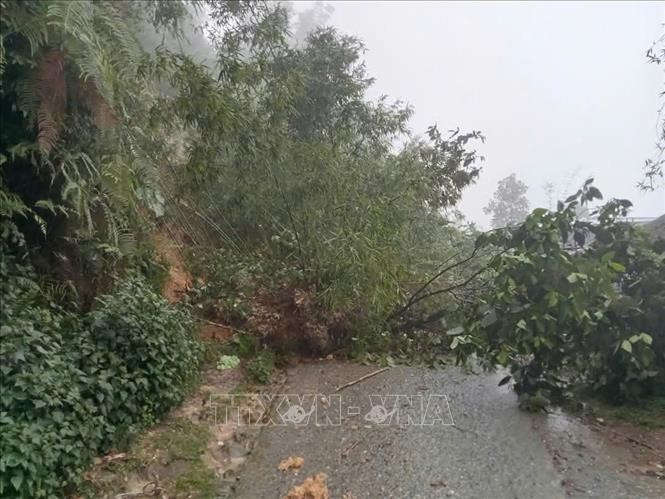 Landslide in Lao Cai province (Photo: VNA)