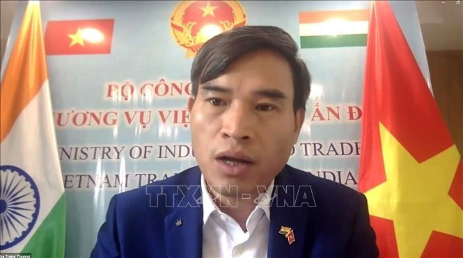 Trade Counsellor Bui Trung Thuong speaks at the forum. (Photoo: VNA)