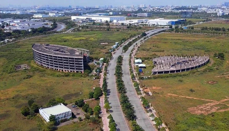 Twelve projects, including 10 domestic projects and two foreign-invested ones, are set to break ground in the Saigon Hi-tech Park (SHTP) in Ho Chi Minh City in 2025. (Photo: baodautu.vn)