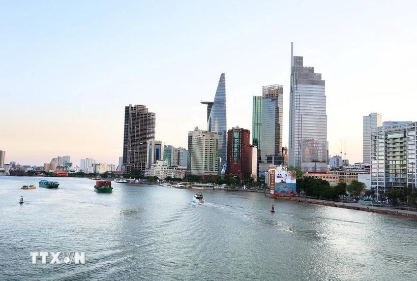 The central urban area of ​​Ho Chi Minh City lies peacefully on the bank of Saigon River. (Photo: VNA)