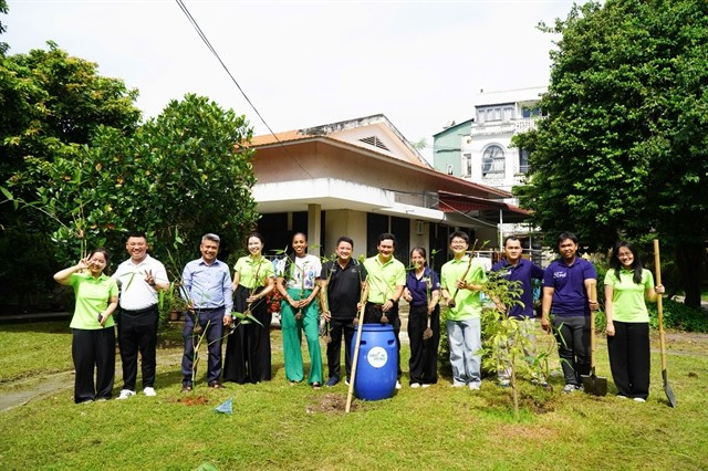 A project called “Community Bamboo Garden” was launched at the SOS Children's Village Gò Vấp in HCM City to celebrate World Bamboo Day on September 18. (Photo courtesy of the organisers)