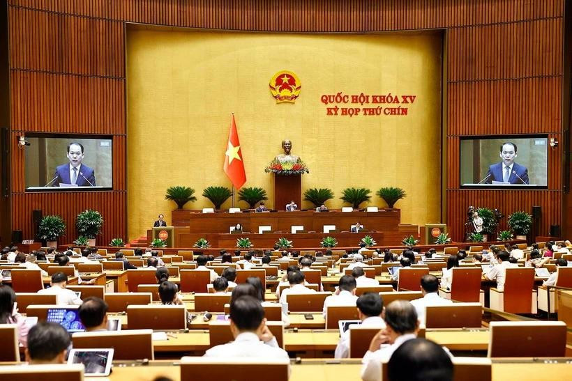 A scene from the National Assembly's ongoing 9th session (Photo: VNA)