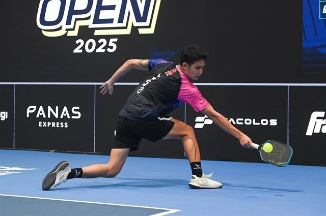 Trịnh Linh Giang competes at the recent Panas Malaysia Open. (Photo PPA Tour)