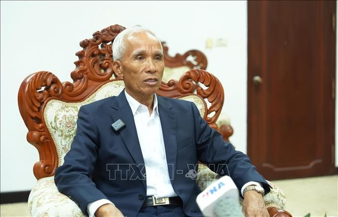 Chairman of the Lao People’s Revolutionary Party (LPRP) Central Committee's Commission for Propaganda and Training Khamphanh Pheuyavong. (Photo: VNA)