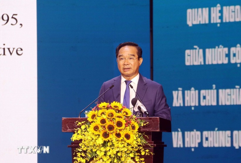 Chairman of the HCM City People’s Committee Nguyen Van Duoc speaks at the event. (Photo: VNA)
