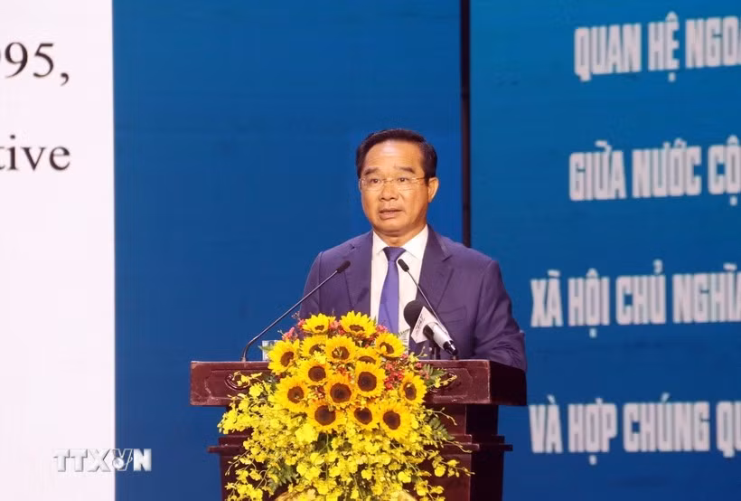 Chairman of the HCM City People’s Committee Nguyen Van Duoc speaks at the event. (Photo: VNA)