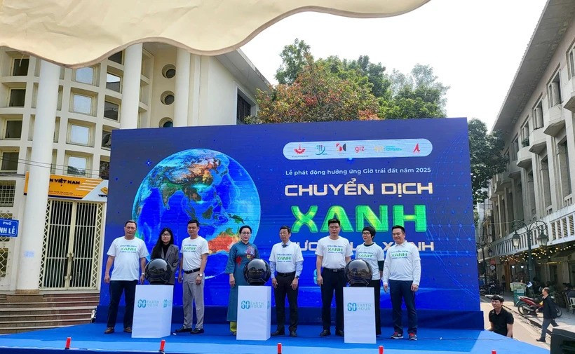 Delegates attend Earth Hour 2025 opening ceremony in Hanoi (Photo: VietnamPlus)