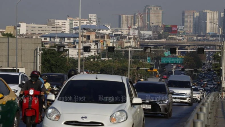 A heavily congested road in Bangkok on January 9, 2025. (Photo: Bangkokpost.com) 