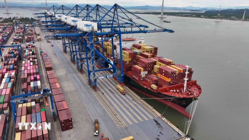 An international container port in Hai Phong city (Photo: VNA)