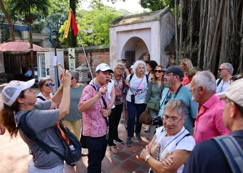 At Temple of Literature in Hanoi (Photo: VNA)