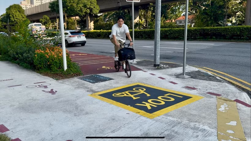 Cyclists must use the red lanes on the pavement (Photo: VNA)