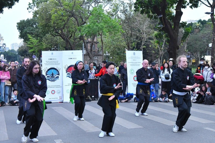 Thuy Phap practitioners perform in Belgium (Photo: VietnamPlus)