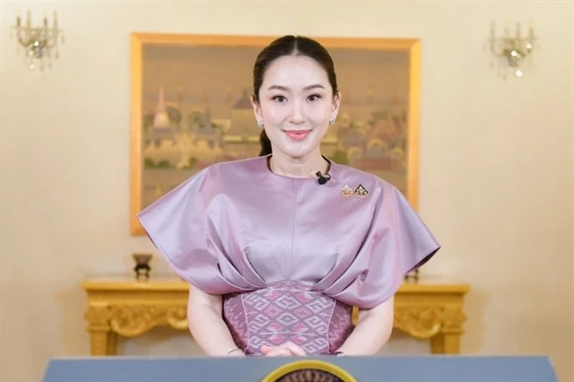 Prime Minister Paetongtarn Shinawatra delivers a speech celebrating this year's International Women's Day (Photo: the Royal Thai Government)