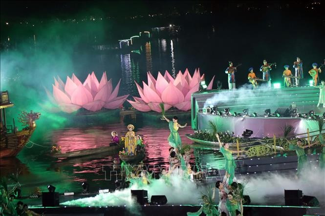 A performance at the opening ceremony of Visit Vietnam Year 2025 in Hue on March 25 evening (Photo: VNA)