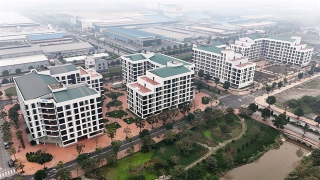 Social housing apartment blocks in Dong Van Industrial Park in Ha Nam province. (Photo: VNA)