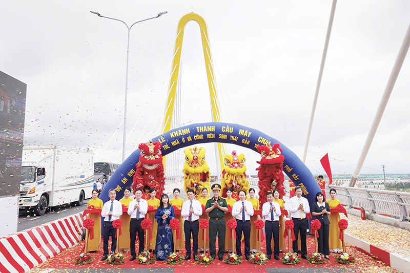 Mai Chai Bridge in Hai Phong city is inaugurated on August 19 (Photo: baodautu.vn)