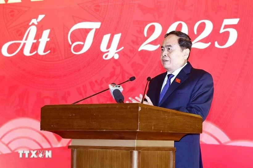 National Assembly Chairman Tran Thanh Man speaks at the event (Photo: VNA)