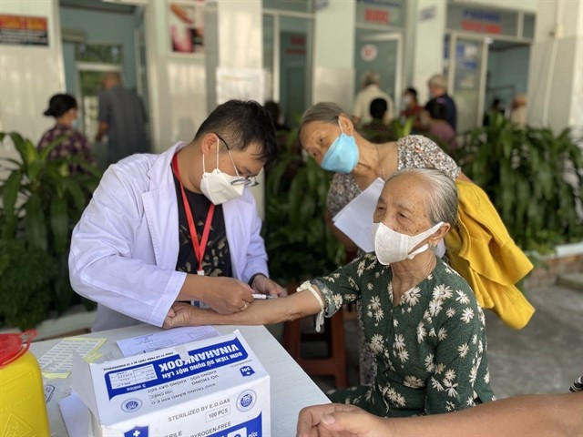 Senior citizens in HCM City get health check-ups. (Photo: VNA)