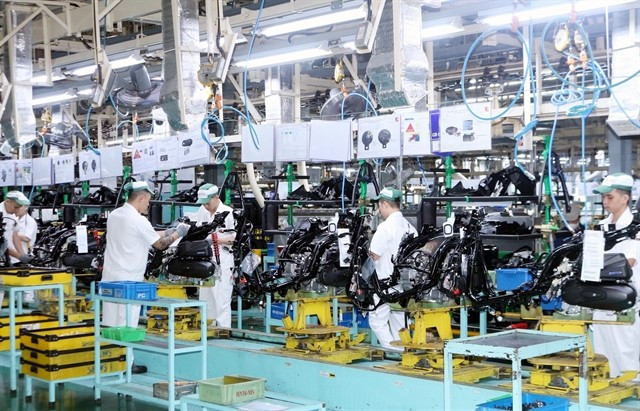 Honda Vietnam Company's production line in Ninh Binh province. (Photo: VNA)
