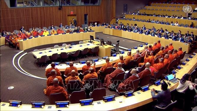 The UN Day of Vesak celebration held at the UN headquarters in New York on May 14 (local time). (Photo: VNA)