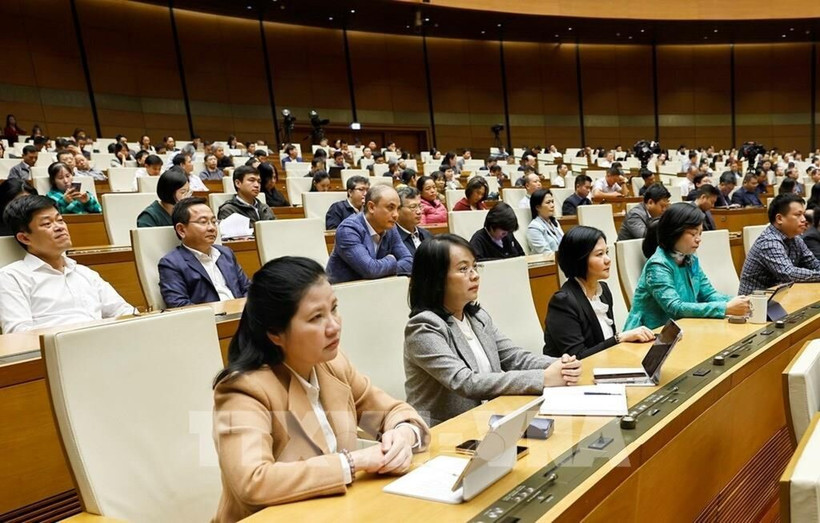 Deputies at a National Assembly meeting. (Photo: VNA)