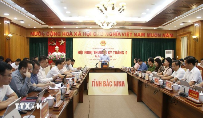 Bac Ninh announces notable achievements in September at the latest monthly meeting of the provincial People’s Committee. (Photo: VNA)