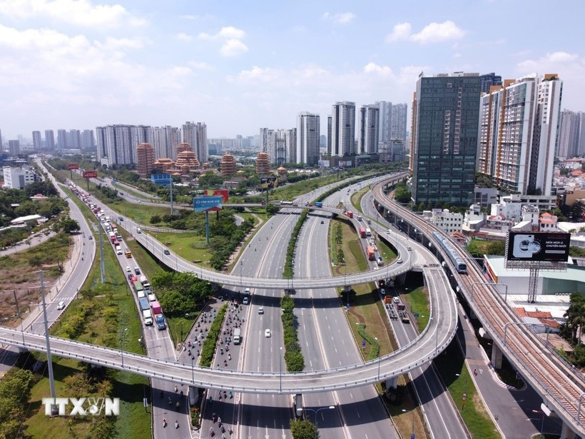 The Cat Lai interchange on the Hanoi Highway in HCM City. (Photo: VNA)