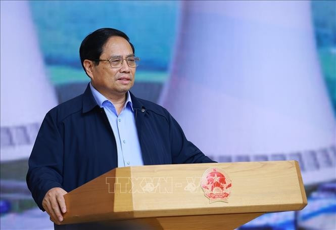PM Pham Minh Chinh chairs the third meeting of the Steering Committee for the Nuclear Power Plant Construction on October 22. (Photo: VNA)