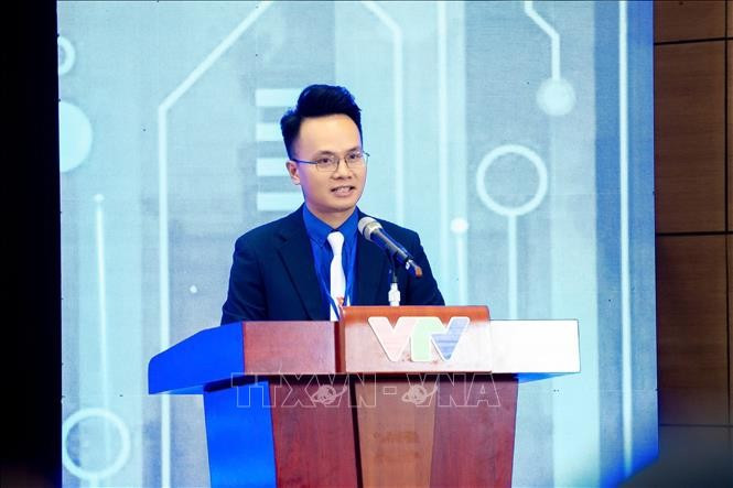 Nguyen Hoai Dam, secretary of the youth union of Vietnam Television. (Photo: VNA)