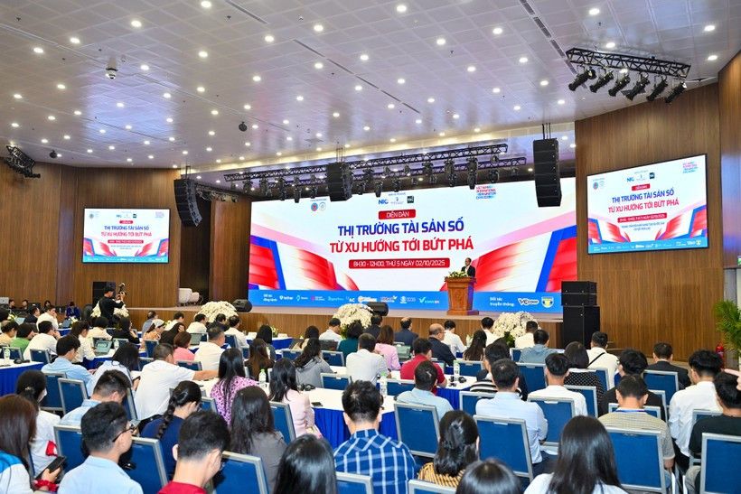 A view of the forum "Digital Asset Market: From Trend to Breakthrough" (Photo: VietnamPlus)