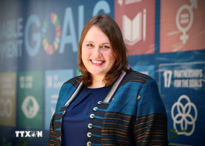 IOM Chief of Mission Kendra Rinas (Photo: VNA)