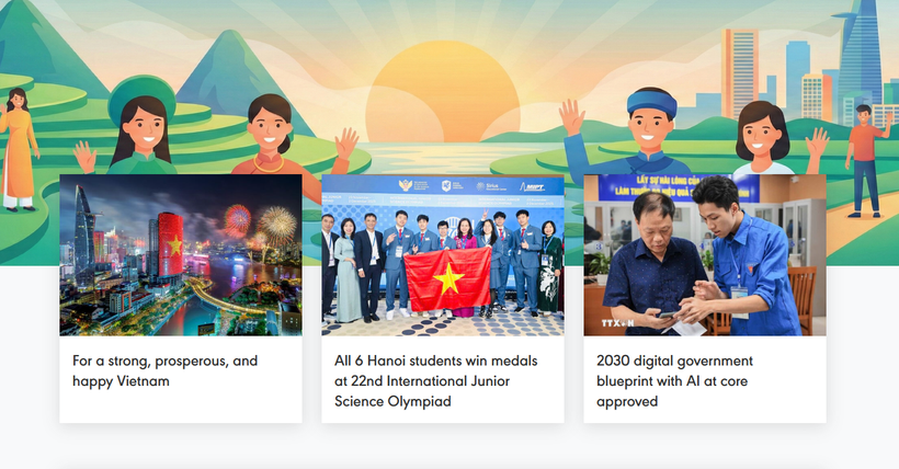 The Vietnam News Agency's specialised page dedicated to protecting the Party’s ideological foundation - “Happy Vietnam” - at https://happyvietnam.vnanet.vn/en (Photo: VNA)