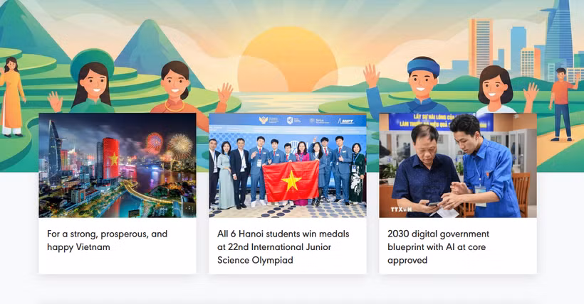 The Vietnam News Agency's specialised page dedicated to protecting the Party’s ideological foundation - “Happy Vietnam” - at https://happyvietnam.vnanet.vn/en (Photo: VNA)