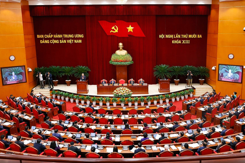 Party General Secretary To Lam delivers an opening speech at the meeting. (Photo: VNA)