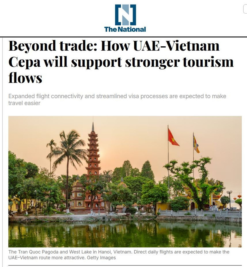 An article on the UAE's The National features assessment of travel industry executives about the Comprehensive Economic Partnership Agreement (CEPA) between Vietnam and the UAE. (Photo: VNA)