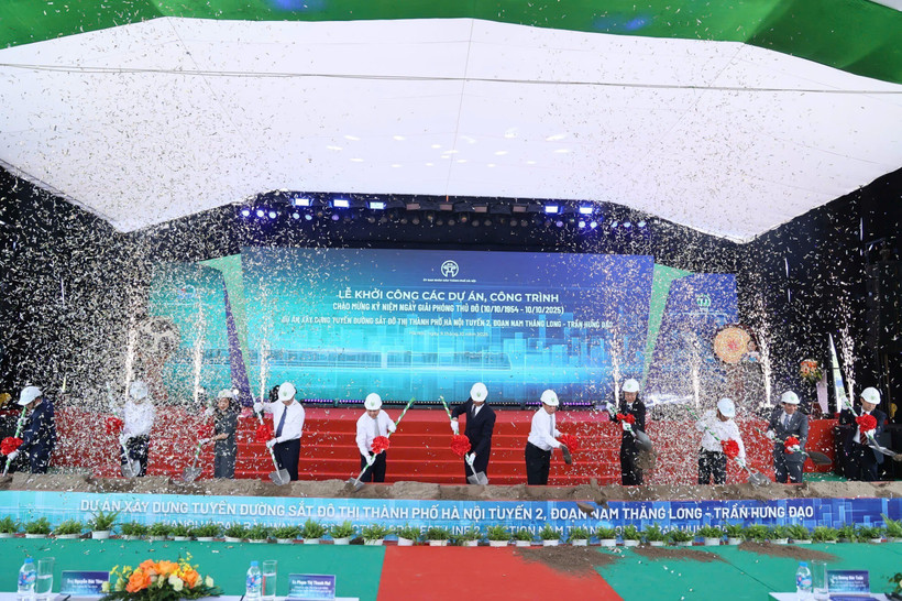 Hanoi breaks ground for Nam Thang Long–Tran Hung Dao metro line (Photo: VNA)