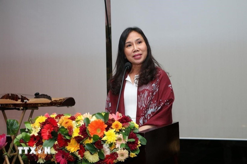 Vietnamese Ambassador to Sri Lanka Trinh Thi Tam addressing the event (Photo: VNA)