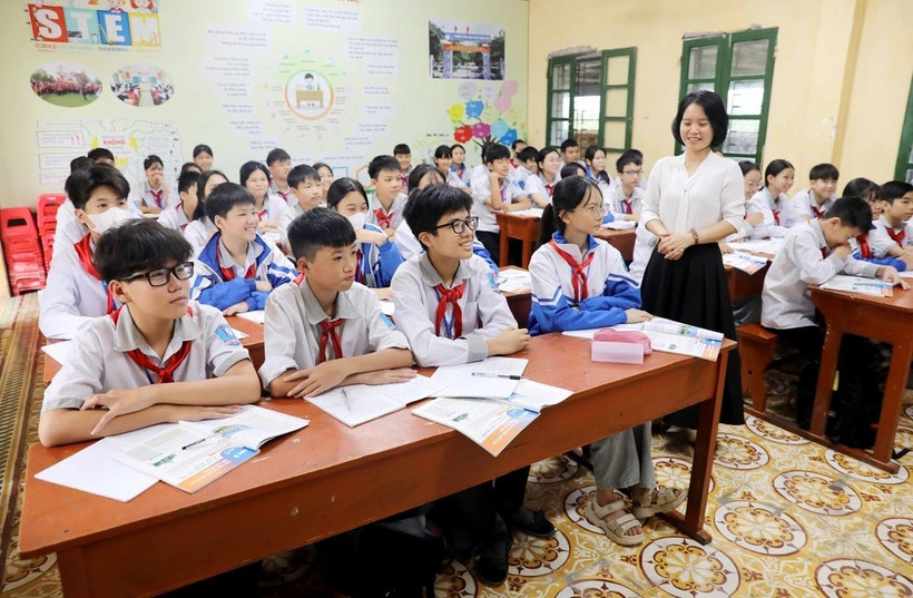 A literature classroom at a secondary school in Hung Yen province (Photo: VNA)