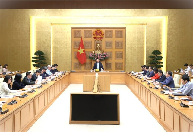 Deputy Prime Minister Ho Duc Phoc chairs a meeting of the Price Management Steering Committee. (Photo: baochinhphu.vn) 
