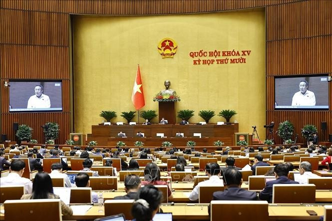 National Assembly deputies at November 27 morning session. (Photo: VNA)