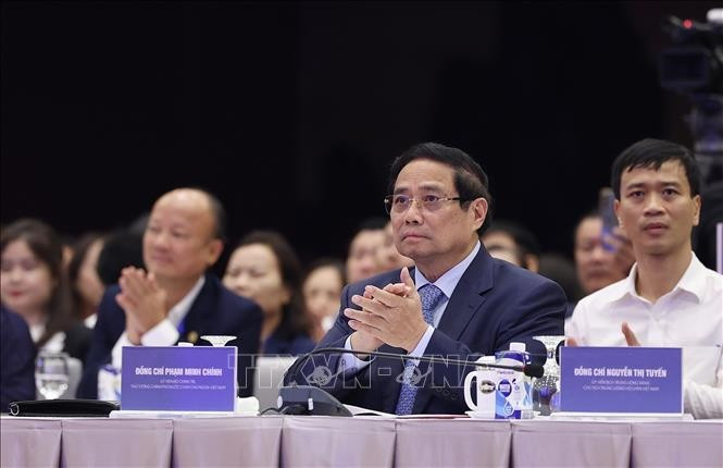 PM Pham Minh Chinh attends the plenary session of the Vietnam Private Economic Landscape Programme 2025 (ViPEL 2025) in Hanoi on October 10. (Photo: VNA)