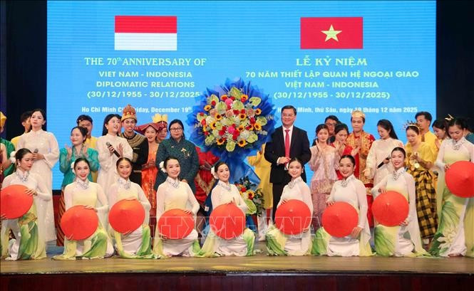 At the ceremony marking the 70th anniversary of the establishment of diplomatic relations between Vietnam and Indonesia (December 30, 1955–2025) held in HCM City on December 19 (Photo: VNA)