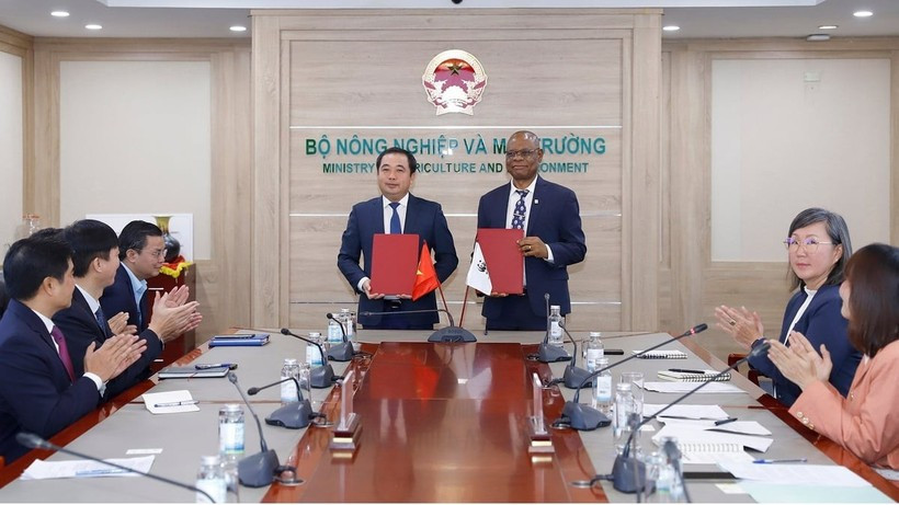 At the signing ceremony (Photo: VNA)