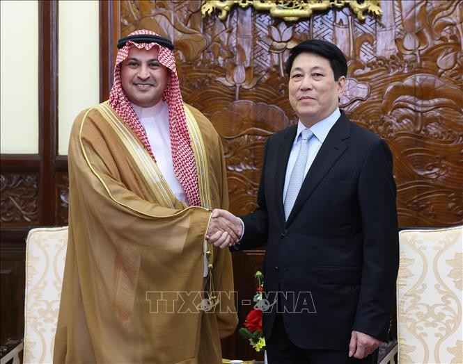 State President Luong Cuong (R) receives Saudi Arabian Ambassador Mohammed Ismaeil A. Dahlwy in Hanoi on December 31. (Photo: VNA)