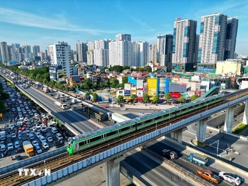 Cat Linh - Ha Dong metro line in Hanoi becomes operational on November 6, 2021 (Photo: VNA)