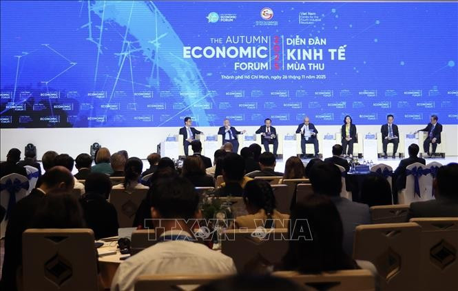 An overview of the high-level policy dialogue at the Autumn Economic Forum 2025 on November 26 (Photo: VNA)