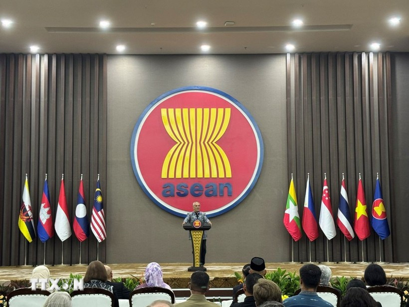 President of the Democratic Republic of Timor-Leste Jose Ramos Horta speaks at the ASEAN Secretariat. (Photo: VNA)