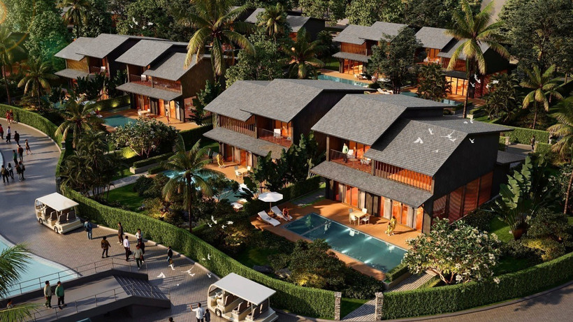 An illustration of tte second phase of Mikazuki Japanese Resorts & Spa project in Da Nang city after completion (Photo: VNA)