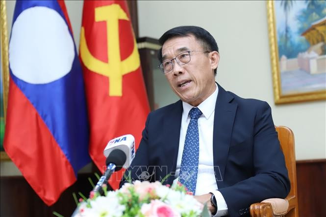 Head of the External Relations Commission of the Lao People's Revolutionary Party (LPRP) Central Committee Bounleua Phandanouvong (Photo: VNA)